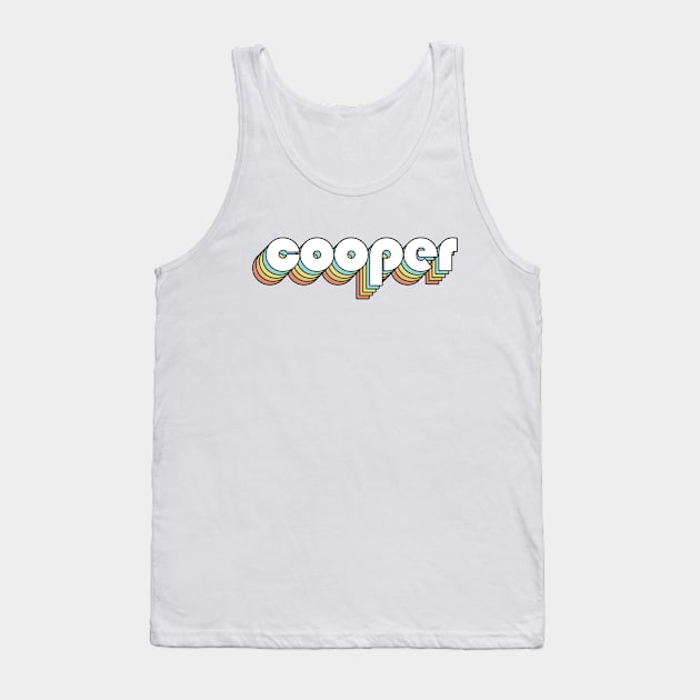 Cooper - Retro Rainbow Typography Faded Style Tank Top by Paxnotods